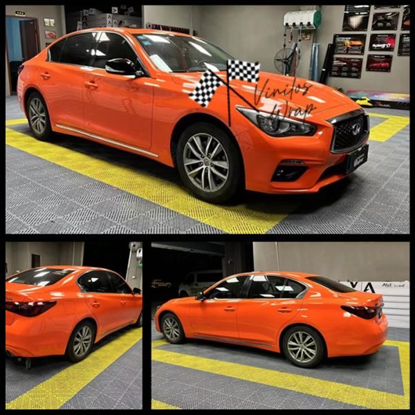 Vinilos wrap naranja brillante gloss