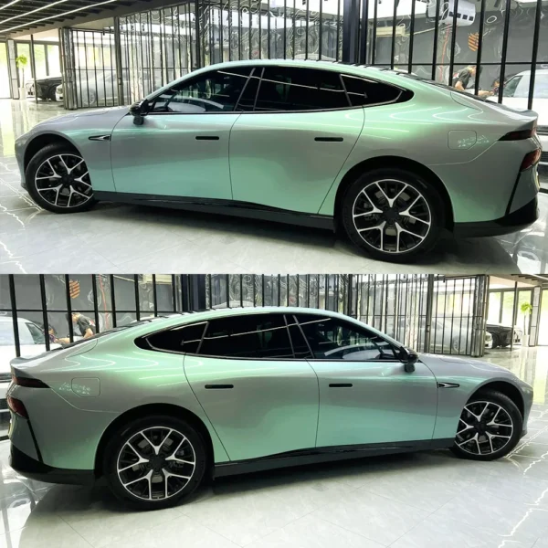 Vinilo Wrap Candy Gris Perla Verde Gloss - Image 5