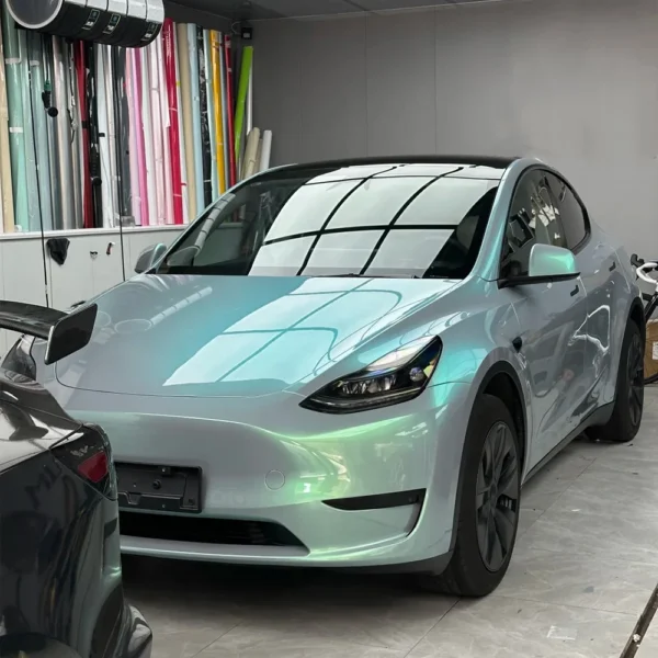 Vinilo Wrap Candy Gris Perla Verde Gloss - Image 8