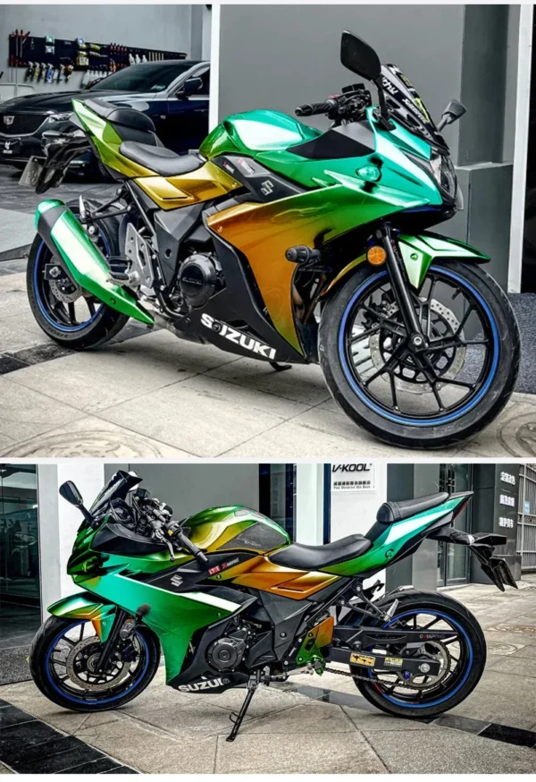 Vinilo Wrap Camaleón Metalizado Verde Naranja - Image 4
