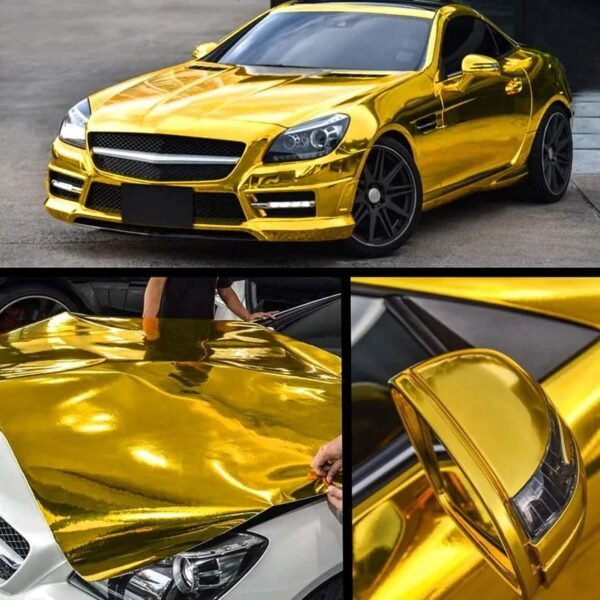 Vinilo Wrap Dorado Cromado