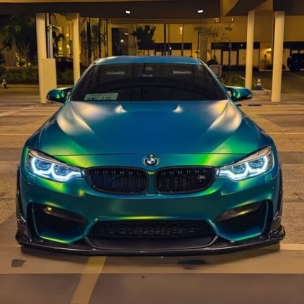 Vinilo Wrap Azul Electric perla verde Satinado